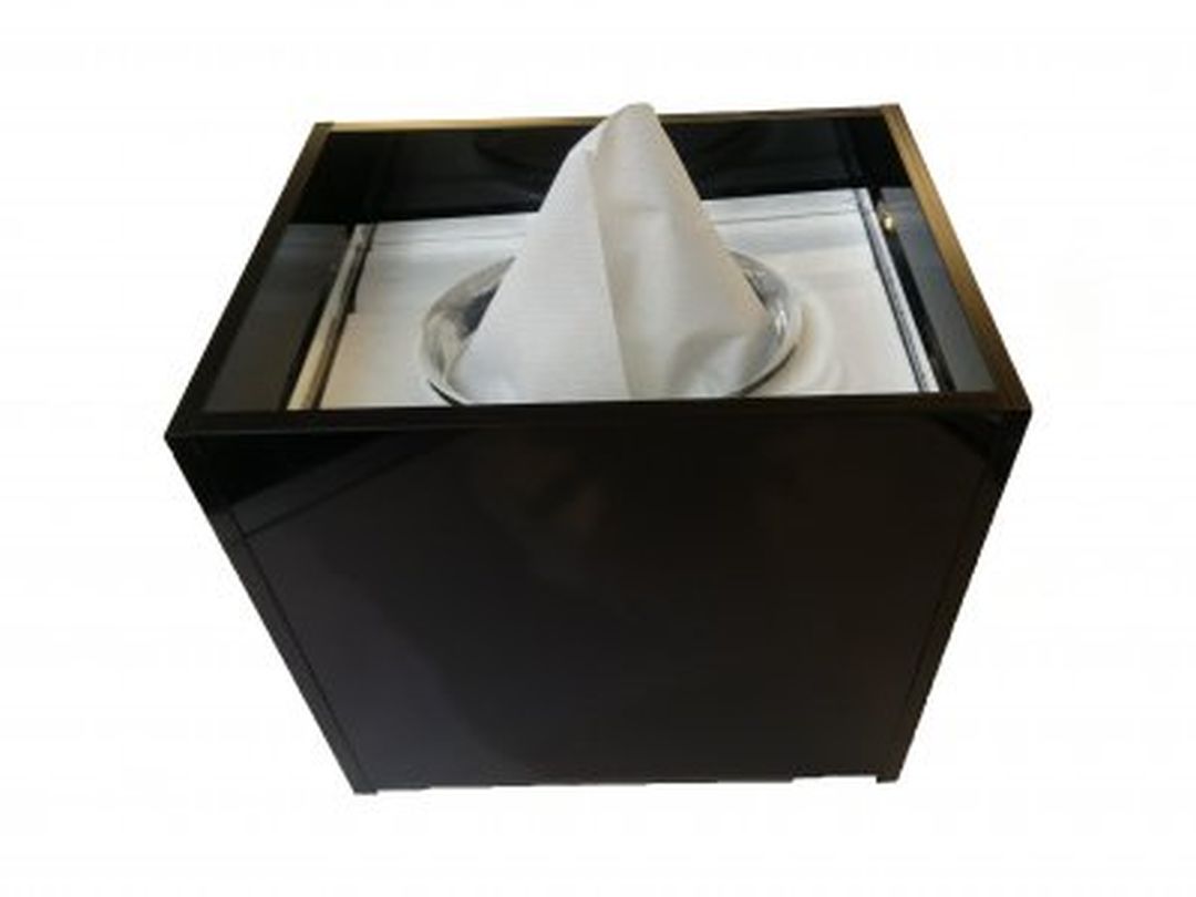 BT39 ansiktsservettdispenser Plexicube, svart