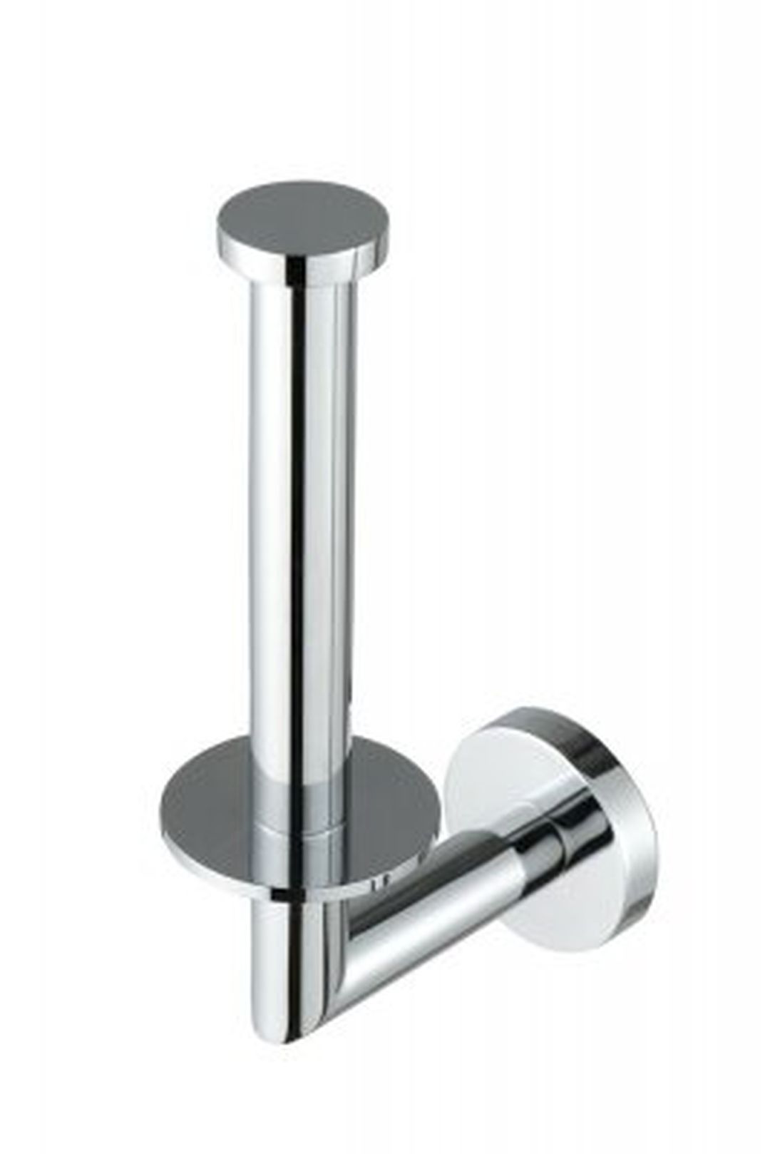 Spare roll holder with plate in chrome finish