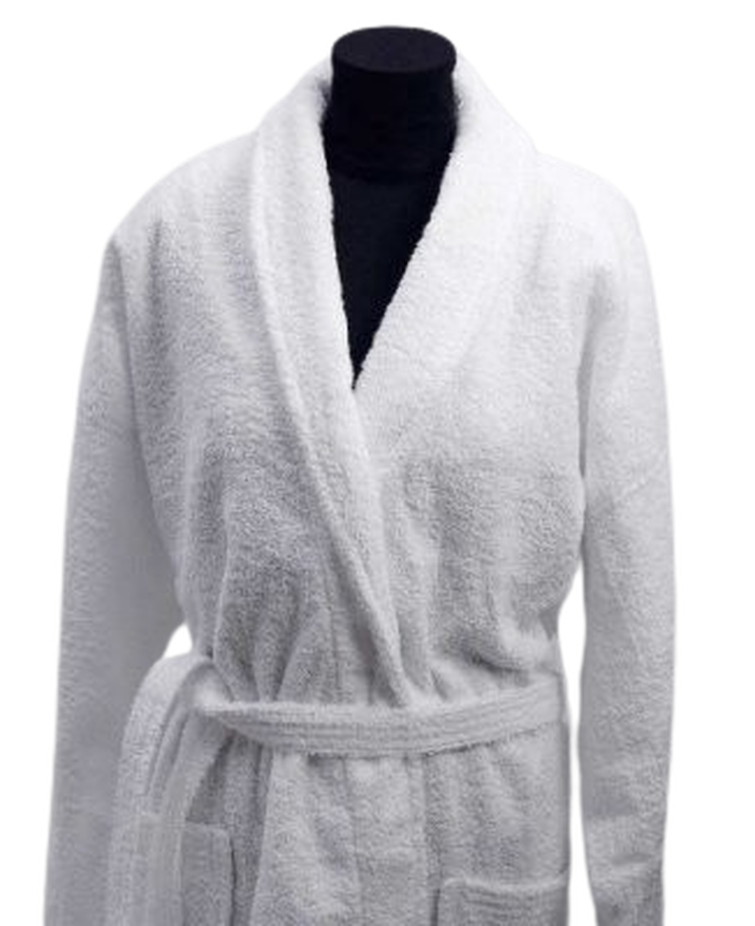 Elegance morgonrock 350g, frottè vit sjalkrage