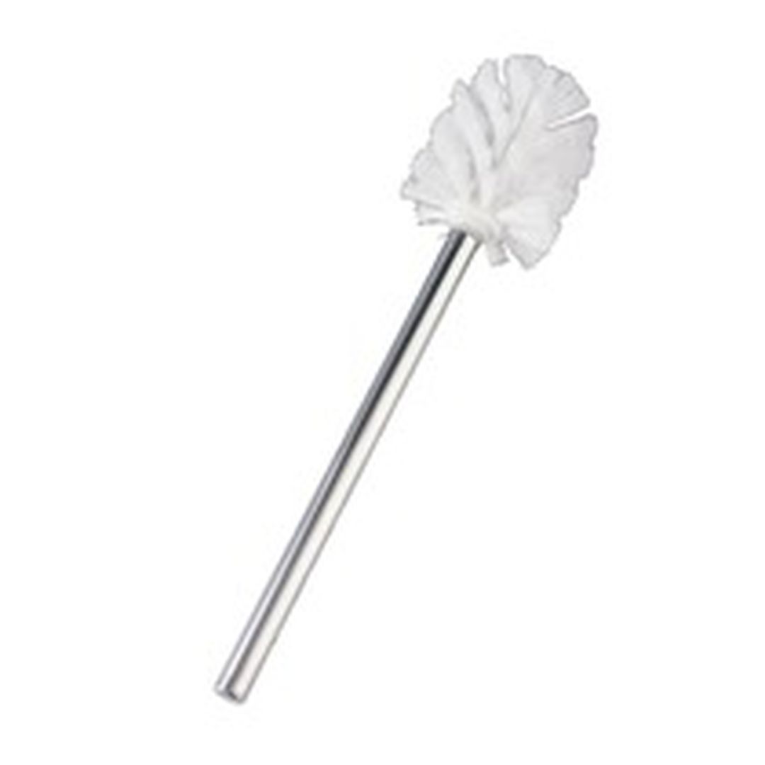 WC-borste vit med kromat skaft