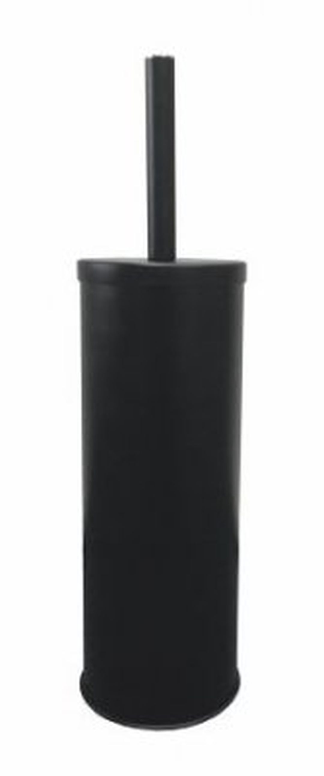 Toilet brush holder black with lid & handle