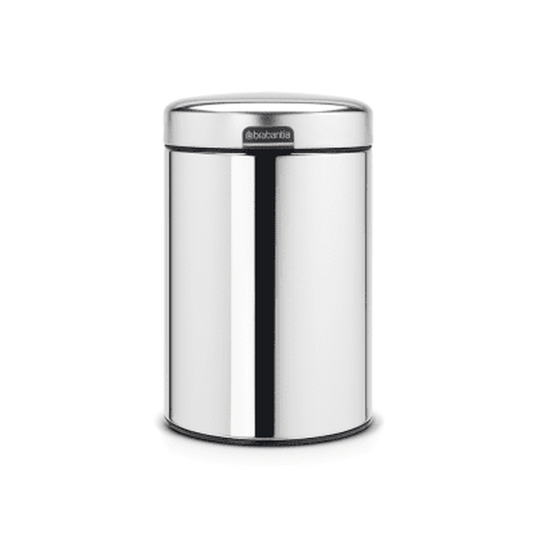 Vägghängd papperskorg 3L, krom