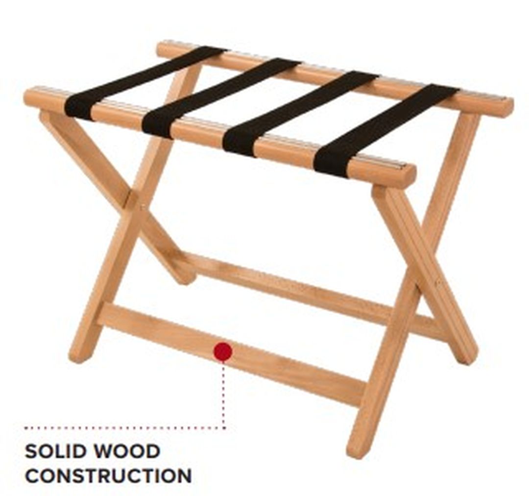 Fällbar bagagebänk i trä bok