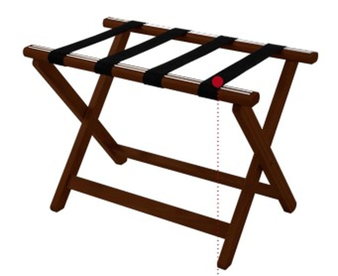 Fällbar bagagebänk i trä mörkt trä