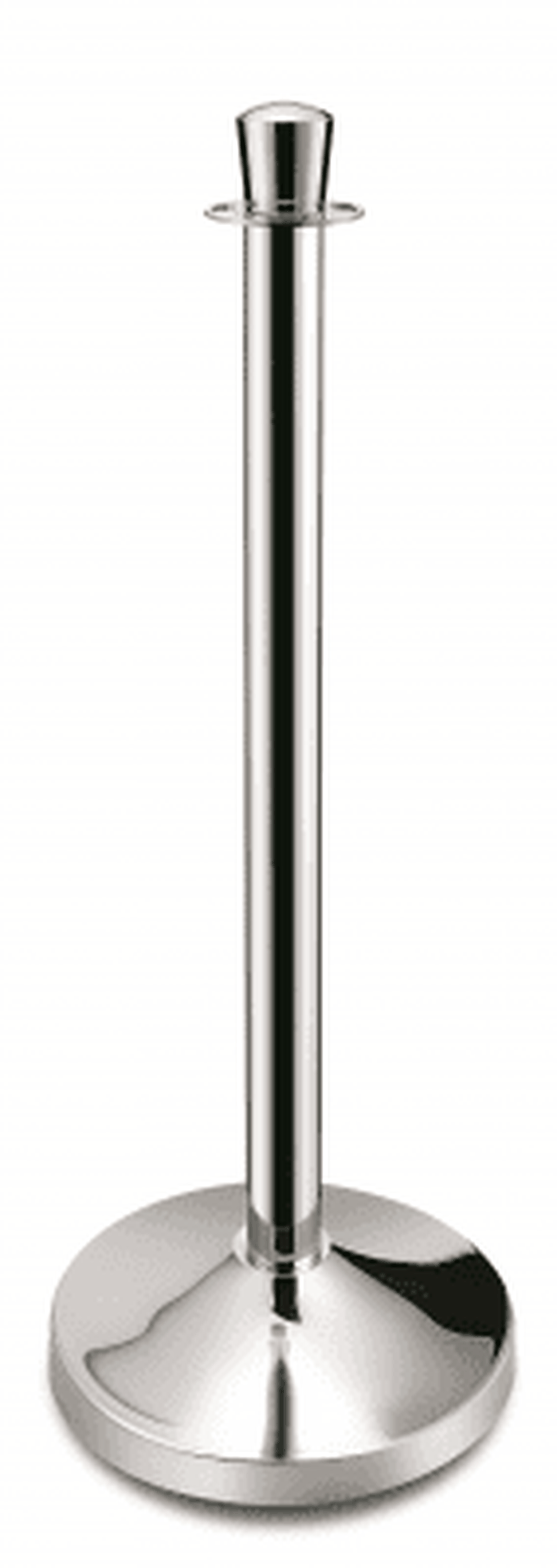 Avspärrningstolpe rostfri, koniskt lock