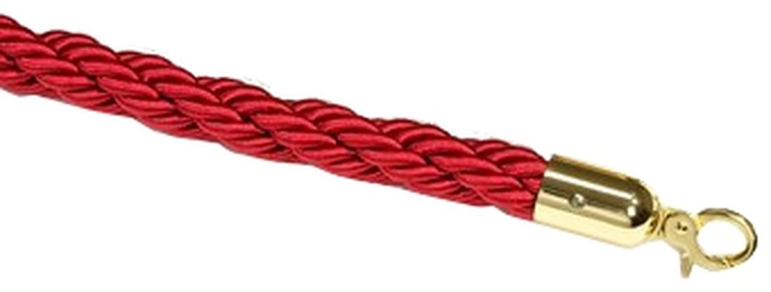 Rep Klarröd Polyester, 160 cm, Mässingskrok