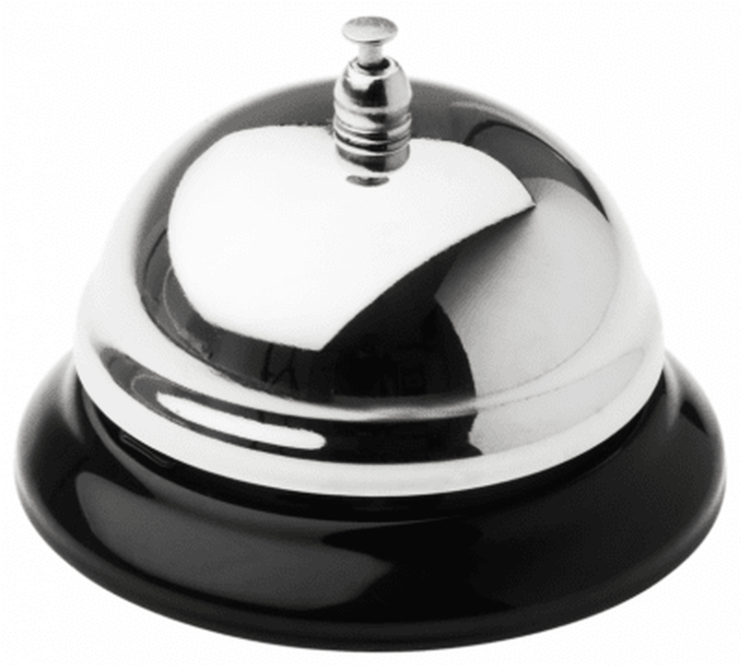 Receptionsklocka förnicklad