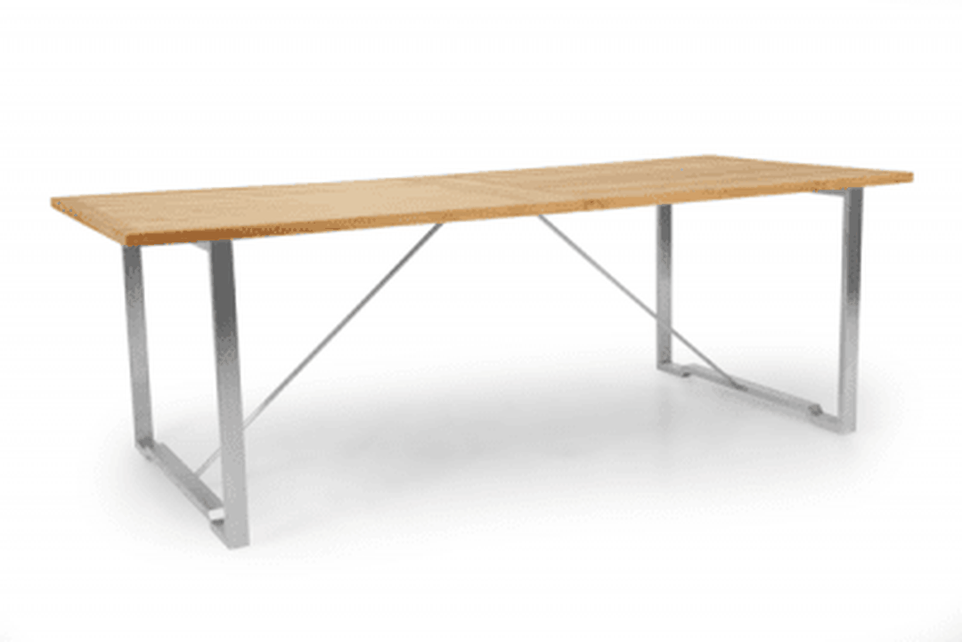 Gotland Matbord Silver / Teak 220x95cm