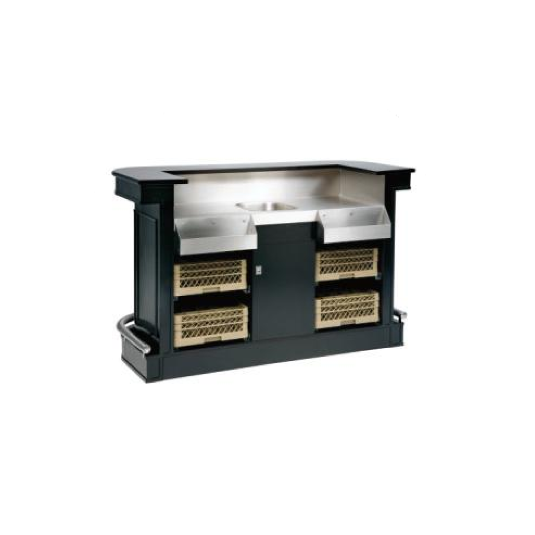 Windsor mobil bardisk, trä m. mässing beslag