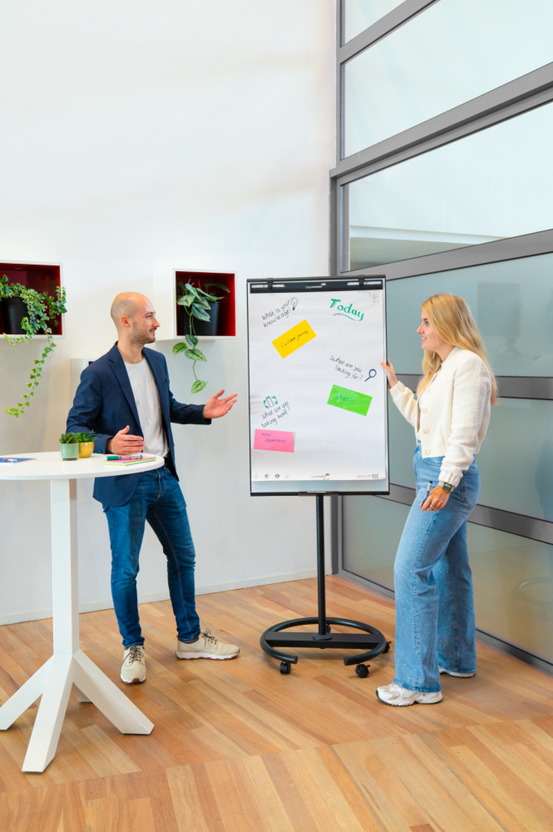 SKETCH EASY fläppitaulu pyöreä jalusta