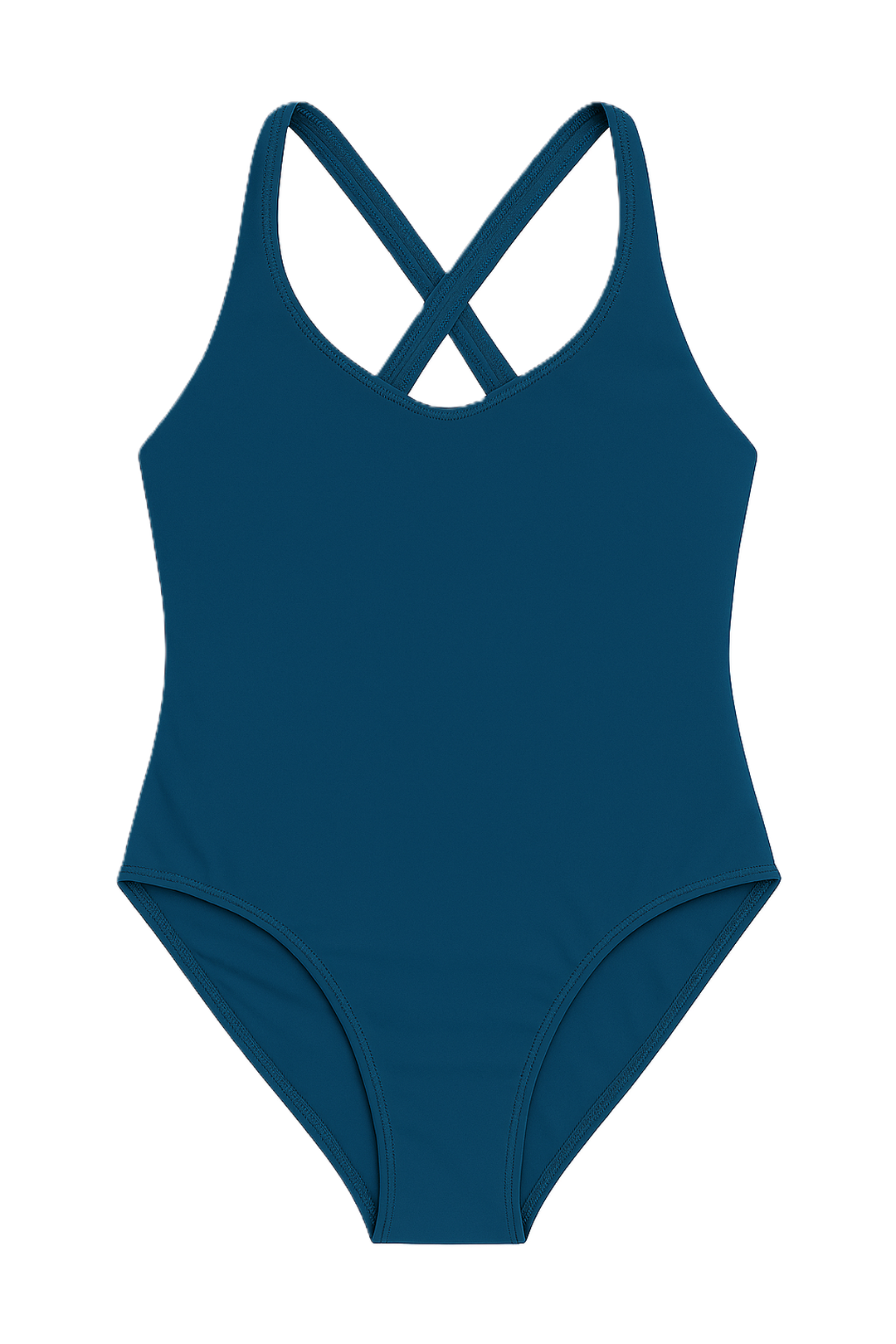 Baddräkt Blå (Flamingo) med korsad rygg