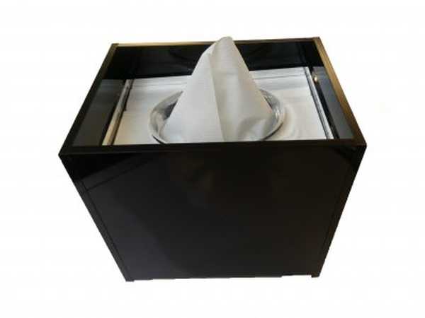 BT39 ansiktsservettdispenser Plexicube, svart