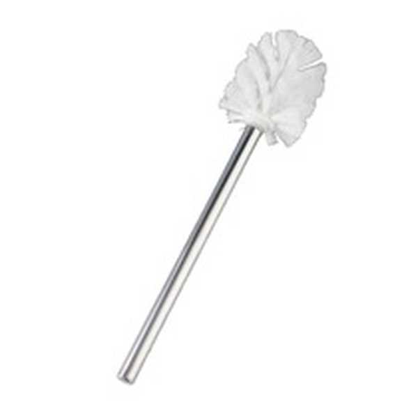 WC-borste vit med kromat skaft