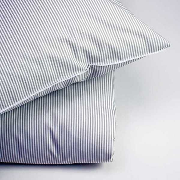 Påslakan grå/vit rand 150x230