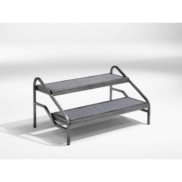 Trappa till scen, grå matta