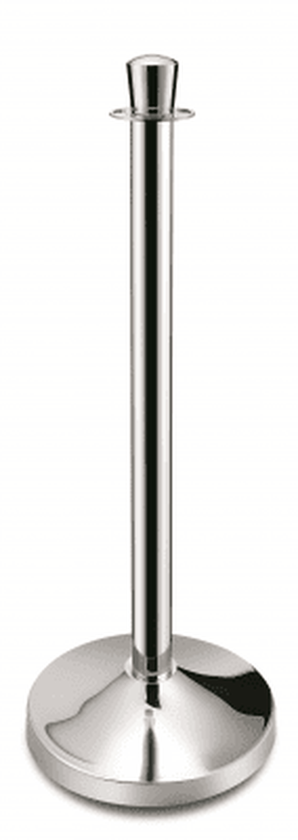 Avspärrningstolpe rostfri, koniskt lock