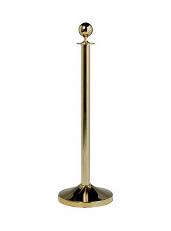 Avspärrningsstolpe mässing, med kula