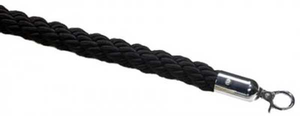 Rep Svart Polyester, 160 cm, Kromkrok