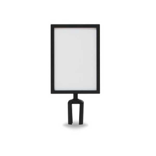 Toppskylt i svart till köstolpe, A4 format