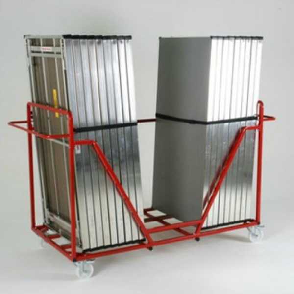 Vagn för 25 "Bankett Lätt" rektangulära bord