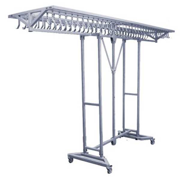 Fällbar garderob 700x3000x1900mm 124 krokar