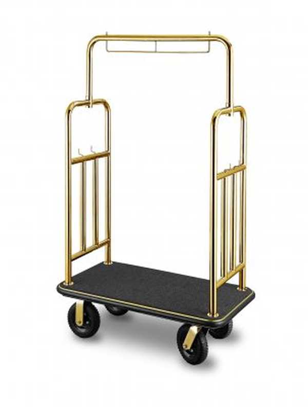 Bagagevagn Windsor, guldfärgad med svart matta