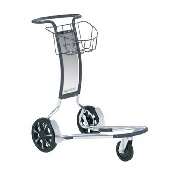 Bagagevagn Aero, krom med svarta detaljer