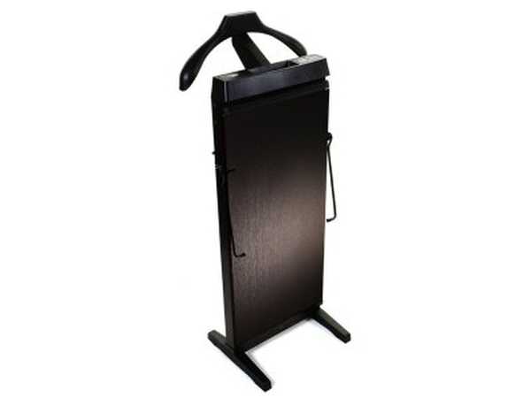 Byxpress fristående med hängare, svart ask