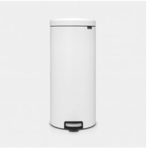 Pedalpapperskorg 30L, soft close Mineral Eternal White