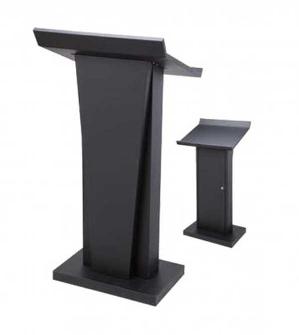 Hovmästarpulpet / Talarstol i stål, svart finish