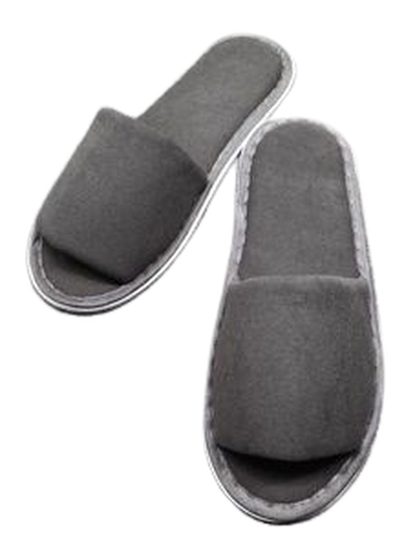 Superior Comfort, ljusgrå frottétoffla med öppen tå
