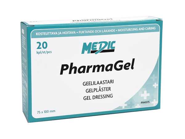 Medic PharmaGel, gelplåster, 75x100 mm, 20 st