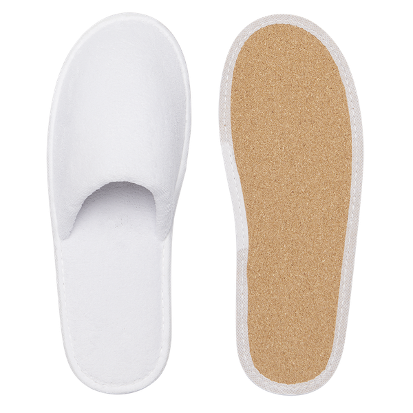 Valkoiset Umpikärkiset Tohvelit Korkkipohjalla