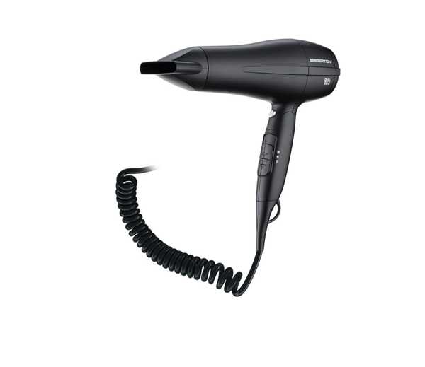 Marlow Deluxe Ihopfällbar Hårtork – Matt Svart, 1875W